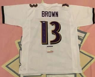 John Smokey Brown Autographed Signed Jersey Nfl Baltimore Ravens Psa