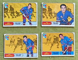 1968 - 69 Topps Hockey Cards - York Rangers (partial Team Set And Very