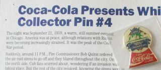Set of 6 1989 Chicago White Sox Coca - Cola Collector Pins on Card SGA 5