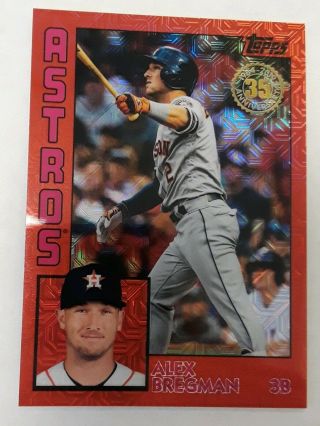 Alex Bregman 2019 Topps Series 2 Silver Pack 1984 Red Refractor D /5 Astros