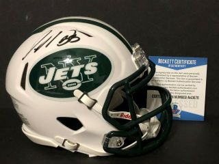 Jamal Adams Signed York Jets Speed Football Mini - Helmet Bas Beckett N43676