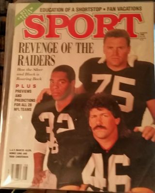 Sport Mag Revenge Of The Oakland Raiders Long,  Allen,  Christensen Bn