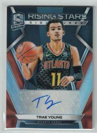 2018 - 19 Panini Spectra Rising Stars Signatures Trae Young 44/75