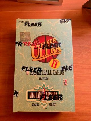 Factory Fleer Ultra Basketball Card Series 2 - One 1992 - 93 Box