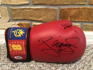 Manny Pacquiao Signed Auto Red Mp8 Right Boxing Glove Psa Mayweather Photo Proof