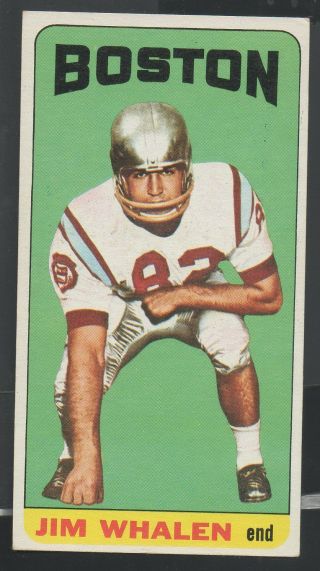 1965 Topps Football Card 22 Jim Whalen - Boston Patriots