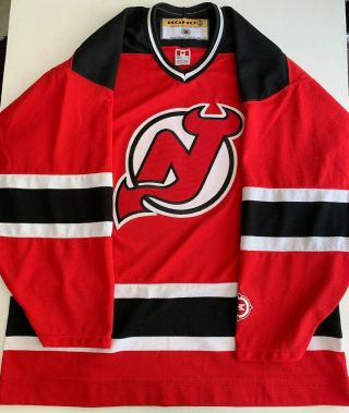 Jersey Devils Koho Nhl Red/black Hockey Jersey Size Large Fast
