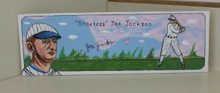 Shoeless Joe Jackson Hand Painted Baseball Art 1/1 David Bowers