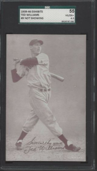 Sgc 55 - 1939 - 1946 Salutation Exhibits Ted Williams (9 Not Showing) Red Sox Hof