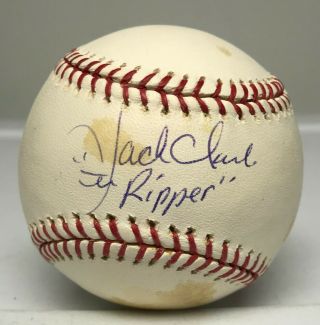 Jack Clark " The Ripper " Signed Baseball Autographed Tristar Hologram Giants