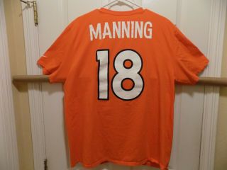 Peyton Manning Denver Broncos Jersey / T - shirt (2XL) NIKE (2 sided) (good cond. ) 4