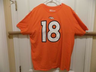 Peyton Manning Denver Broncos Jersey / T - shirt (2XL) NIKE (2 sided) (good cond. ) 5