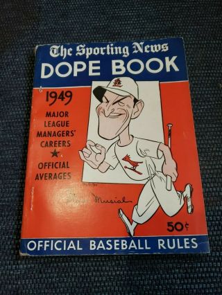 1949 The Sporting News Dope Book - Stan Musial (st.  Louis Cardinals) Cover