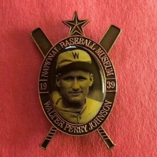 Baseball Hall Of Fame Museum Five Pin Back Walter Johnson