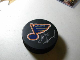 John Wensink St.  Louis Blue Signed Autographed Hockey Puck W/coa