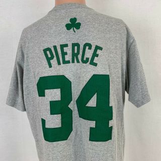 Adidas Paul Pierce Boston Celtics Jersey T - Shirt Nba Basketball Grey Size Large