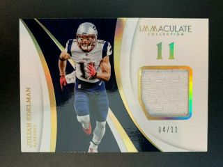 Julian Edelman 2018 Immaculate Patriots Number 11 Jersey Patch /11