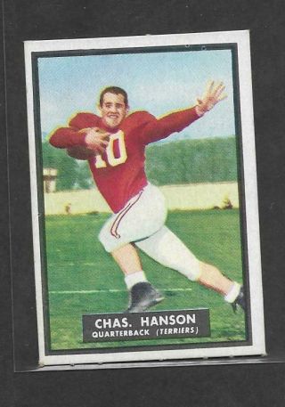 1951 Topps Magic Football Card 43 Charles Hanson,  Boston University,
