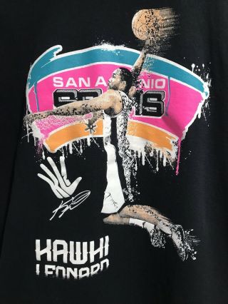 Kawhi Leonard The Claw San Antonio Spurs T Shirt Tee Basketball Size M 2