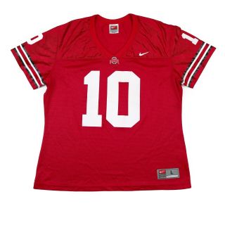 Nike Team Ohio State Buckeyes 10 Womens L 12 - 14 Osu Home Red Football Jersey