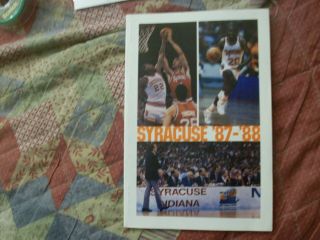 1987 - 88 Syracuse Orangemen Basketball Media Guide Yearbook 1988 1986 - 87 Program