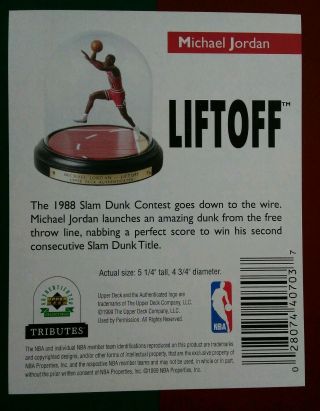 Upper Deck Michael Jordan Liftoff 1988 Slam Dunk Tribute Figurine -