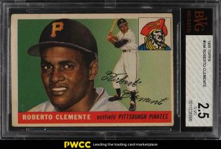 1955 Topps Roberto Clemente Rookie Rc 164 Bvg 2.  5 Gd,  (pwcc)