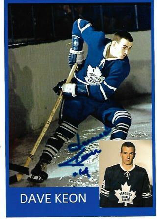 Dave Keon Authentic Signed Autograph Toronto Maple Leafs Nhl 4x6 Hockey Photo