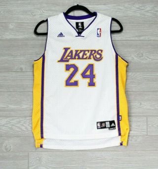 Adidas Swingman White Los Angeles Lakers Kobe Bryant 24 Jersey Youth Large