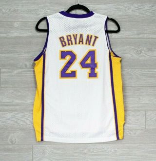 Adidas Swingman White Los Angeles Lakers Kobe Bryant 24 Jersey Youth Large 2
