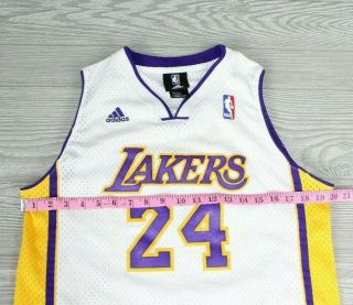 Adidas Swingman White Los Angeles Lakers Kobe Bryant 24 Jersey Youth Large 3