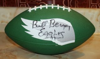 Bill Bergey Signed Autographed Philadelphia Eagles Rawlings Football