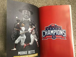 2019 Boston Red Sox Media Guide: AL MVP Mookie Betts,  World Series commemoration 4