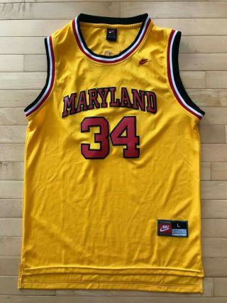 Len Bias 34 Maryland Terrapins Nike Jersey Size L Mens Sewn Boston Celtics