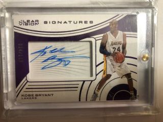 Kobe Bryant La Lakers Panini Clear Vision Autographed 24/119