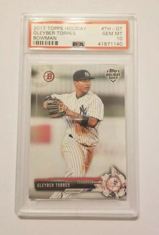 2017 Gleyber Torres Psa 10 Bowman Holiday Rookie Rc Thgt Low Pop7