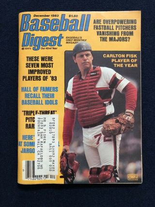 Baseball Digest December 1983 Carlton Fisk Chicago White Sox