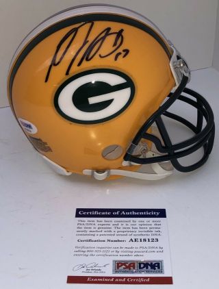 Davante Adams Signed Autographed Green Bay Packers Mini Helmet Psa/dna