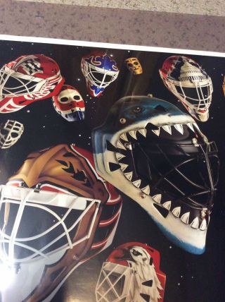 Nhl Chicago Stadium Hockey Goalie Mask Poster Molson Beer Chicago Blackhawks 4