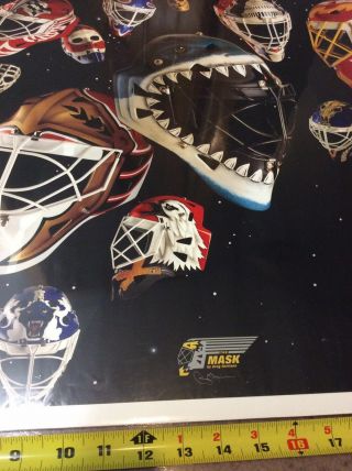 Nhl Chicago Stadium Hockey Goalie Mask Poster Molson Beer Chicago Blackhawks 5