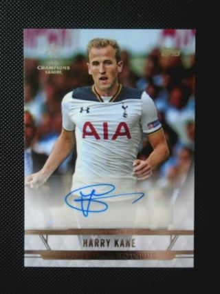 2016 - 17 TOPPS CHAMPIONS LEAGUE SHOWCASE Harry Kane Tottenham Hotspur Auto Card 2