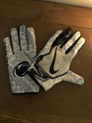 Penn State Nittany Lions Psu Football Team - Issued Game - Linebacker Xl Gloves