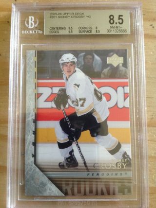 Sidney Crosby Young Guns Rookie Bgs 8.  5