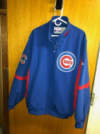 Chicago Cubs Authentic On Field Majestic Therma Base Jacket Size Xxl