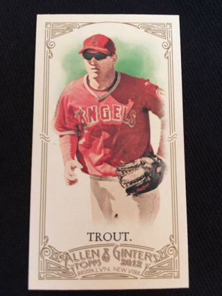2012 Topps Allen & Ginter Mike Trout Mini A& G Back 140 Angels