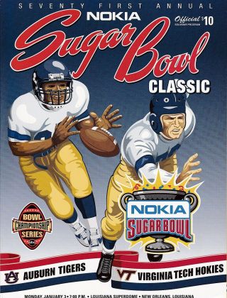 Auburn Vs Virginia Tech 2005 Sugar Bowl College Football Program