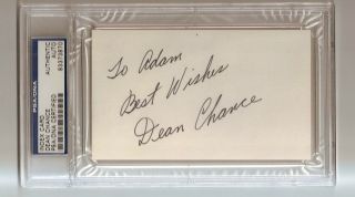 Dean Chance Signed Auto Cut Signature Psa/dna Certified Authentic