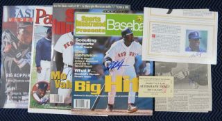 (5) Mo Vaughn Boston Red Sox Baseball Signed Magazines