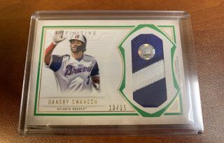 2019 Topps Definitive Dansby Swanson Jumbo Patch 13/15