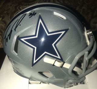 Tony Pollard Signed Autographed Mini Helmet Dallas Cowboys Tristar Hologram